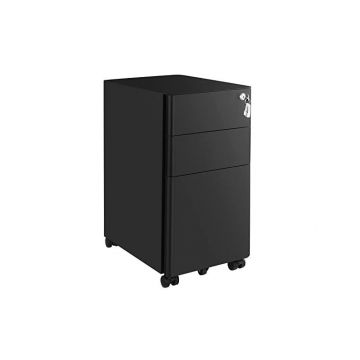 Dulap mobil cu incuietoare, Songmics, Negru, OFC030B01, 30 x 46 x 59 cm