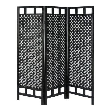 Paravan din lemn Locky negru 150x2x160 cm