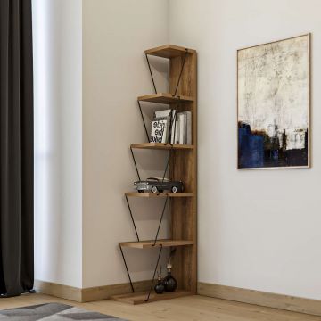 Raft de perete, Hanah Home, pal melaminat, nuc, 50x22x150 cm