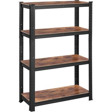 Raft metalic, Songmics, Negru, 520 kg 40 x 80 x 160 cm