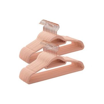 Set 50 de umerase din catifea, Songmics, 43.5 cm, CRF21PK50, Roz