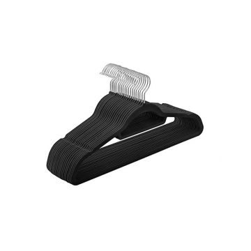 Set de 20 de umerase, Songmics, 43,5 cm, catifea, Negru