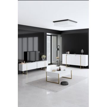Set mobila sufragerie Luxe Alb 160x35x80 cm