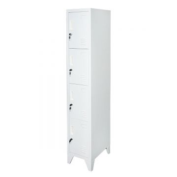 Vestiar, dulap metalic cu 4 usi securizate 1700x300x450mm, Cod: BK78302, Echivalență: DISLP75, Breckner Germany