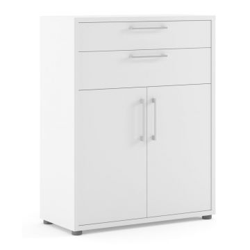 Bibliotecă modulară albă 89x113 cm Prima – Tvilum
