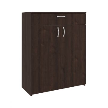 Comoda Tisa, 1 Sertar, 2 Usi, Stejar Bronz, 80 x 35 x 100 cm