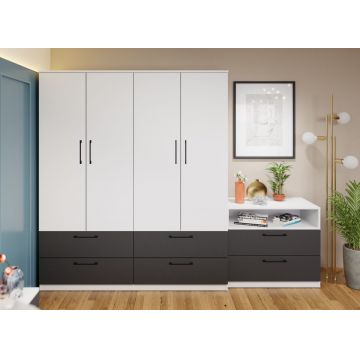 Dulap Benjamin Gri / Alb - C164/01