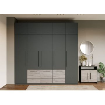 Dulap Inalt 2.5m Gri Noce
