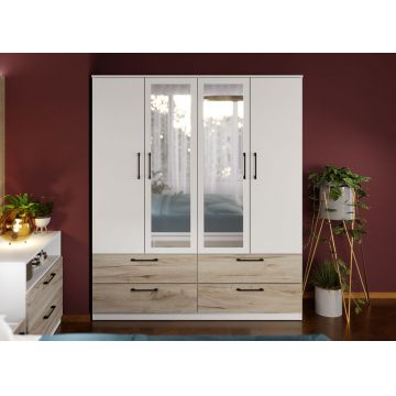 Dulap Relax Alb / Stejar k02 - C164/05 cu oglinda