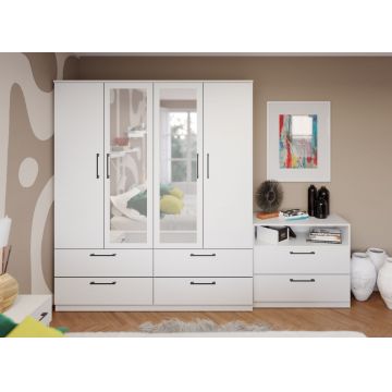 Dulap Snow Alb - C164/04 cu oglinda