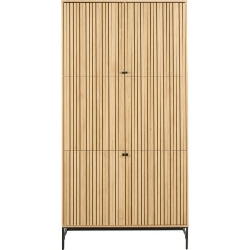 Șifonier în culoare naturală cu aspect de lemn de stejar 99x200x60 cm Albany – Actona