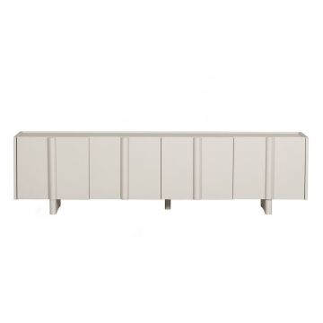 Masă TV modulară crem din lemn masiv de pin 200x53 cm Basu – WOOOD