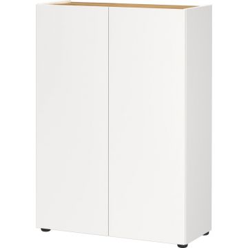 Pantofar alb cu aspect de lemn de stejar 74x105x33 cm Alviano – Germania