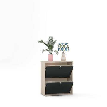 Pantofar dublu RIVA, 2 usi, oak, antracit