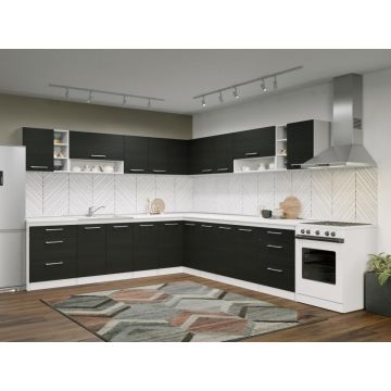 Set Mobila Bucatarie Colt Mina 280*280 Alb/Ferrara - C36