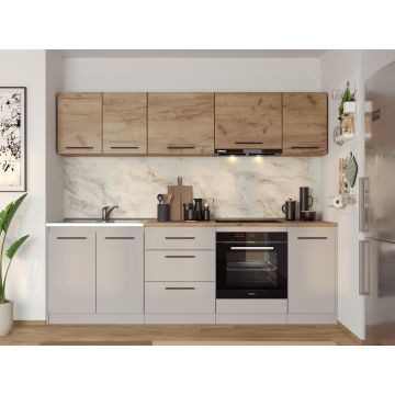 Set Mobila Bucatarie Linea 240 Casmir / Stejar C09