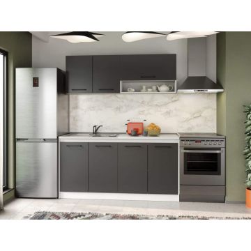 Set Mobila Bucatarie Mina Grafit 160 Gri Antracit C77