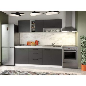 Set Mobila Bucatarie Mina Grafit 200 Gri Antracit C68