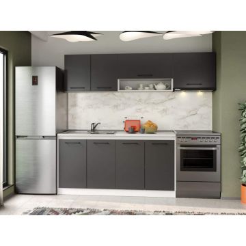 Set Mobila Bucatarie Mina Grafit 220 Gri Antracit C76