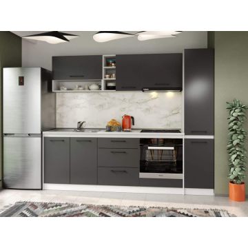 Set Mobila Bucatarie Mina Grafit 244 Gri Antracit C71