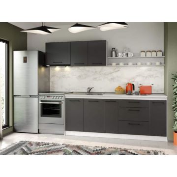 Set Mobila Bucatarie Mina Grafit 260 Gri Antracit C82