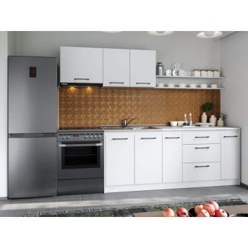 Set Mobila Bucatarie Mina Pure 260 Alb C55