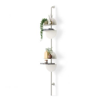Sistem modular de rafturi alb mat din metal 27x203,5x35 cm Solis – Umbra