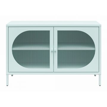 Vitrină albastru-deschis din metal 100x64x40 cm Luna – Støraa