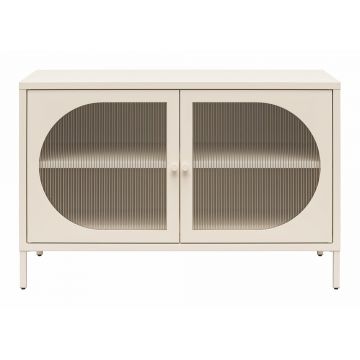 Vitrină crem din metal 100x64x40 cm Luna – Støraa