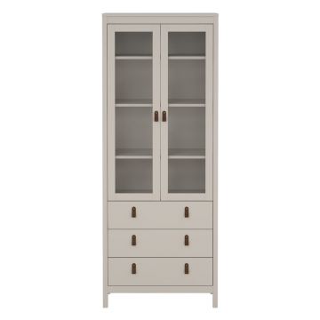Vitrină grej 78x199x33 cm Madrid – Tvilum