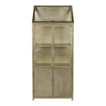 Vitrină gri din metal 64x151x35 cm Monviso – Dutchbone