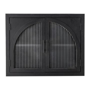 Vitrină neagră din lemn de brad suspendată 62x49x23 cm Lario – Bloomingville