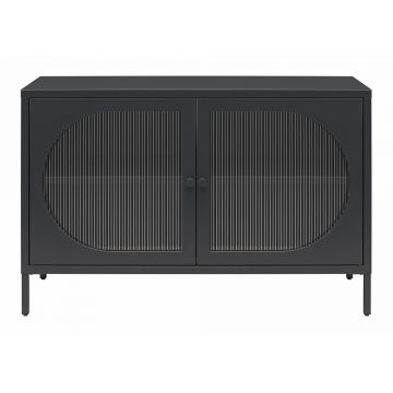 Vitrină neagră din metal 100x64x40 cm Luna – Støraa