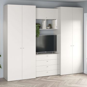 Dressing dormitor ARONA A 270, A50, H230, 5U4S, Alb Portelan