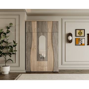 Dulap 3U S 120x50x198cm Sonoma+Truffe