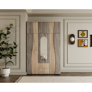 Dulap 3U S 120x50x198cm Sonoma+Truffe
