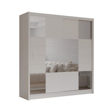 Dulap Aruba 2, stil contemporan, sistem cu uși glisante, pal melaminat rezistent, spațiu eficient, 203x65x210 cm, casmir