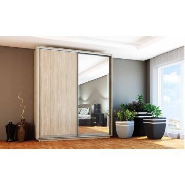 Dulap cu balamale, 1.80 m, finisaj Sonoma