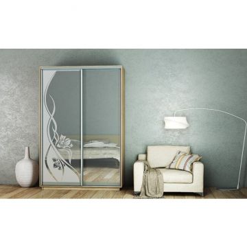 Dulap Cu Uși Culisante Cu Oglindă Photoprint, Spațiu Generos Cu Decor Reflectorizant, PAL, 150x60x220 cm, Culoare La Alegere Dulap Cu Uși Culisante Cu Oglindă Photoprint, Spațiu Generos Cu Decor Reflectorizant, PAL, 150x60x220 cm, Culoare La Alegere