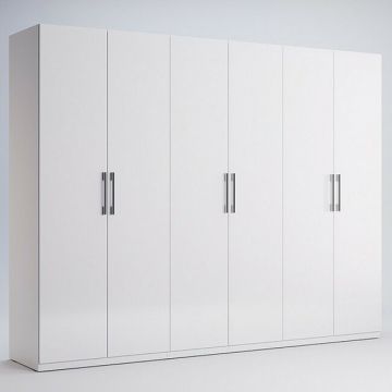 Dulap Family, cu 6 uși, PAL/MDF, 268.2x54.6x210.4 cm, Alb Dulap Family, cu 6 uși, PAL/MDF, 268.2x54.6x210.4 cm, Alb