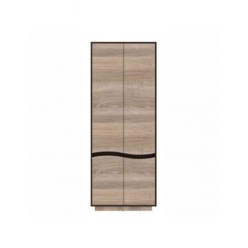 Dulap Geneva, design modular, 2 uși, structură PAL melaminat, detalii Wenge, 207x50x80 cm, Sonoma Trufă Dulap Geneva, design modular, 2 uși, structură PAL melaminat, detalii Wenge, 207x50x80 cm, Sonoma Trufă