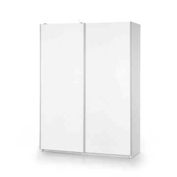 Dulap Lima S1, compartimentare eficientă, PAL laminat lucios, 153x58x205 cm, alb