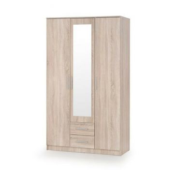 Dulap Lima S3 cu oglindă, finisaj elegant, PAL laminat, 120x52x205 cm, Sonoma Dulap Lima S3 cu oglindă, finisaj elegant, PAL laminat, 120x52x205 cm, Sonoma