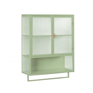 Dulap modern cu uși din sticlă, Verde | Aosom Romania Dulap modern cu uși din sticlă, Verde | Aosom Romania