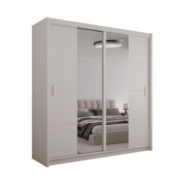 Dulap Porto 2, structura solidă, compartimentare practică, uși culisante, finisaj elegant, 203x61x215 cm, casmir