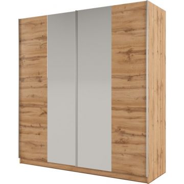 Dulap Praga cu uși glisante și carcasă din PAL melaminat, 200x565x210 cm, stejar Dulap Praga cu uși glisante și carcasă din PAL melaminat, 200x565x210 cm, stejar