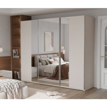 Dulap Praga, design modern, uși glisante, compartimentare generoasă, finisaj elegant, 250x65x210 cm, casmir Dulap Praga, design modern, uși glisante, compartimentare generoasă, finisaj elegant, 250x65x210 cm, casmir