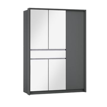 Dulap Split Grafit cu design modern și carcasă din PAL, 157x65x217 cm, grafit