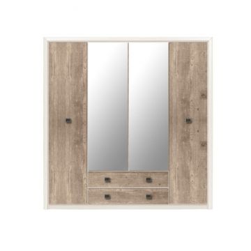 Dulap SZF4D2S koen II 208x56,5x214 cm Pin Arizona /Stejar Nava