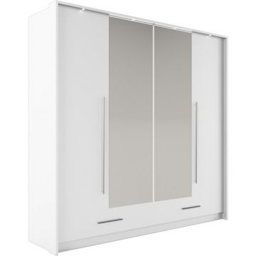 Dulap Toledo cu feronerie rezistentă și carcasă PAL, 210x65x217 cm, alb